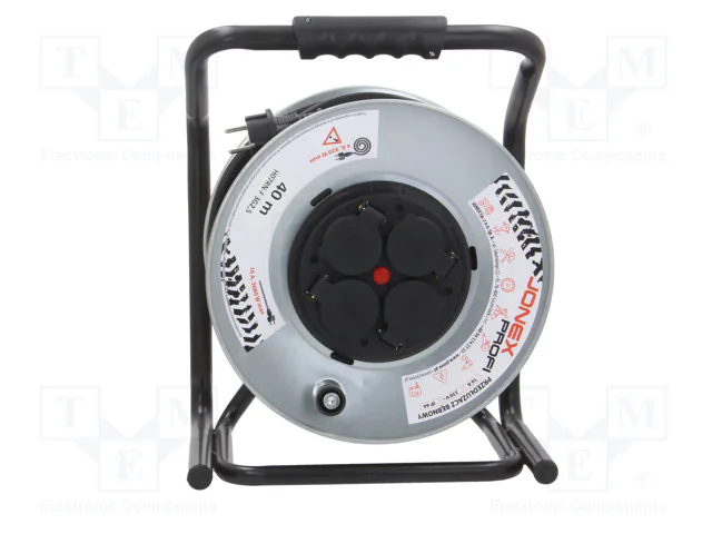 JONEX Prolongador de alimentación H07RN-F 3G2,5mm2 40m con tambor de metal