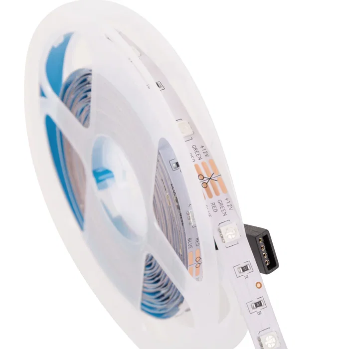 Tira de LEDs RGB IP33 150 LEDs 36W 2100Lm SMD5050 12VDC Flexible Autoadhesiva 5M para Efectos Lumínicos y Ambientación PL-219011-RGB-IP33 Tira de LEDs RGB IP33 150 LEDs 36W 2100Lm SMD5050 12VDC Flexible Autoadhesiva 5M para Efectos Lumínicos y Ambientación PL-219011-RGB-IP33