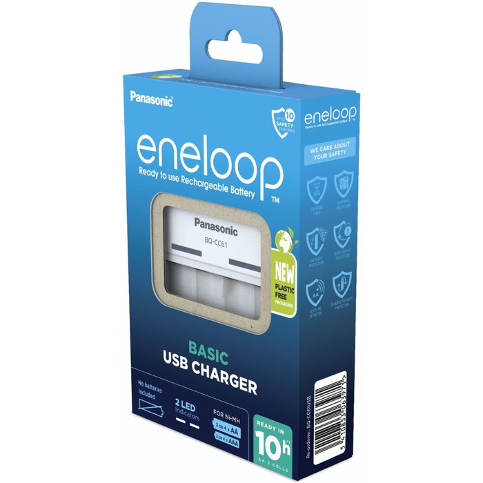 Panasonic Eneloop Basic Charger USB BQ-CC61 Blanco