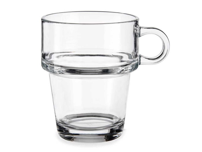 Vivalto Taza de Vidrio Apilable, 270 ml, Transparente, Apta Lavavajillas, Dimensiones 11x9.3x8 cm (Set de 24) Vivalto Taza de Vidrio Apilable, 270 ml, Transparente, Apta Lavavajillas, Dimensiones 11x9.3x8 cm (Set de 24)
