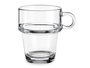 Vivalto Taza de Vidrio Apilable, 270 ml, Transparente, Apta Lavavajillas, Dimensiones 11x9.3x8 cm (Set de 24)