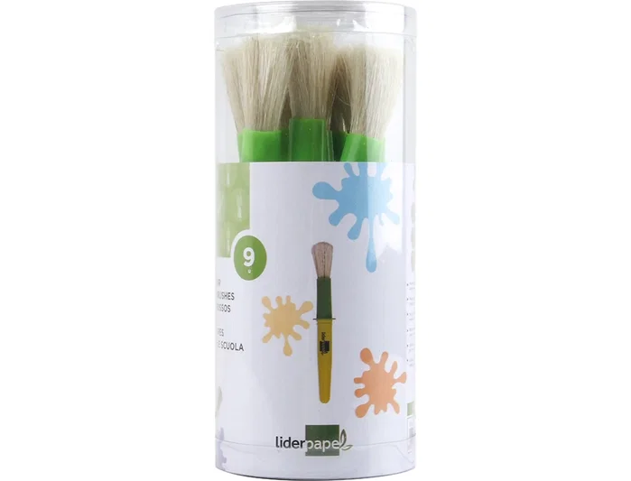 Liderpapel Pinceles Escolares Gruesos con Puntas Grandes y Mango Fácil de Agarrar, Colores Surtidos para Niños Principiantes Liderpapel Pinceles Escolares Gruesos con Puntas Grandes y Mango Fácil de Agarrar, Colores Surtidos para Niños Principiantes