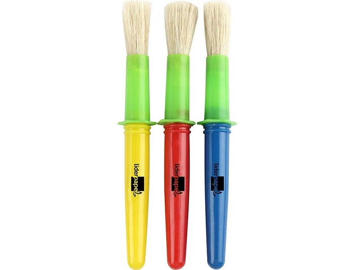 Liderpapel Pinceles Escolares Gruesos con Puntas Grandes y Mango Fácil de Agarrar, Colores Surtidos para Niños Principiantes Liderpapel Pinceles Escolares Gruesos con Puntas Grandes y Mango Fácil de Agarrar, Colores Surtidos para Niños Principiantes
