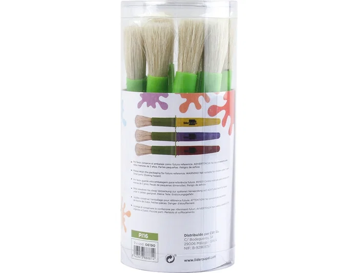 Liderpapel Pinceles Escolares Gruesos con Puntas Grandes y Mango Fácil de Agarrar, Colores Surtidos para Niños Principiantes Liderpapel Pinceles Escolares Gruesos con Puntas Grandes y Mango Fácil de Agarrar, Colores Surtidos para Niños Principiantes