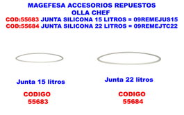 MAGEFESA Junta de Silicona para ACC.OLLA CHEF 22 Litros