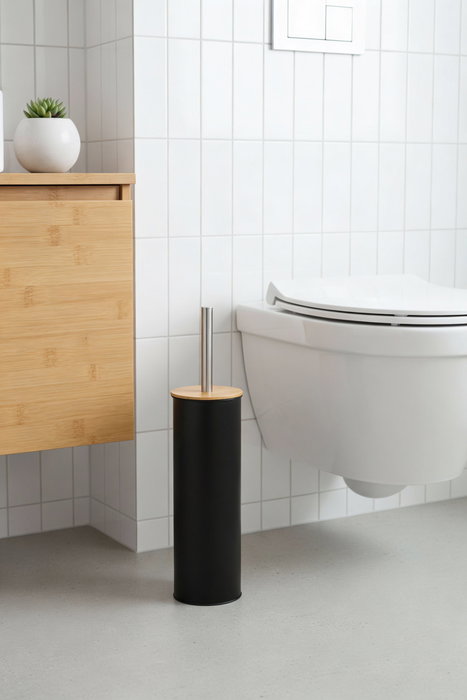 Confortime Escobillero WC Inox y Bambú