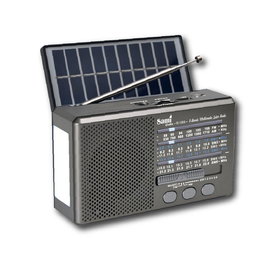 SAMI Radio Multimedia con 8 Bandas, Funciona con Batería/Solar/Pila, Incluye Li, Radio SAMI Multibanda Portátil con Múltiples Fuentes de Energía