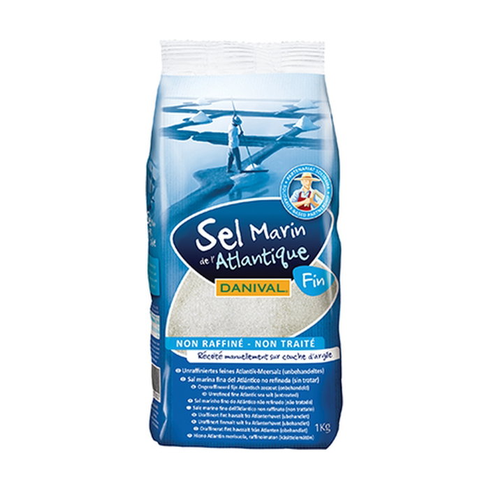 Danival Sal Atlántica Fina 1 kg - Sal Marina Sin Refinar, Rica en Minerales Danival Sal Atlántica Fina 1 kg - Sal Marina Sin Refinar, Rica en Minerales