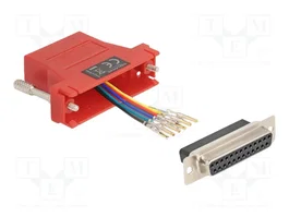 DeLOCK 67099 Adaptador D-Sub 25 Hembra a RJ12 Hembra Rojo