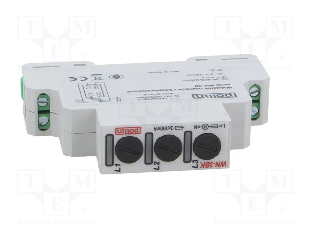 POLLIN Indicador de tensión 3x400VAC WN-3BK