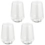 Day Vasos de Vidrio Transparente 390 ml - Juego de 4 Vasos - Apto Lavavajillas