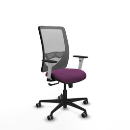 PIQUERAS Y CRESPO Silla de oficina Zulema con mecanismo Sincro, Morado y Gris