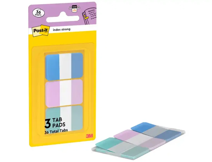 Post-it Banderitas Separadoras Index Strong 686-3 Coast 3 Colores Pastel Post-it Banderitas Separadoras Index Strong 686-3 Coast 3 Colores Pastel