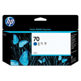 HP C9458A Cartucho de Tinta 70 Original Azul, 130 ml, Estándar, 1 Unidad, para Impresoras Designjet Serie Z2100, Z3100, Z3200