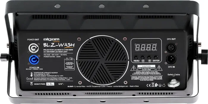 ALGAMLIGHT Wash 21X15W LED RGBW Controlable Profesional para Escenarios y Eventos Potencia 200W