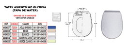 Tatay Asiento WC Olympia Granito-Gris (Tapa Water) 44044