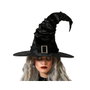 Atosa Sombrero Picudo de Bruja Negro con Hebilla