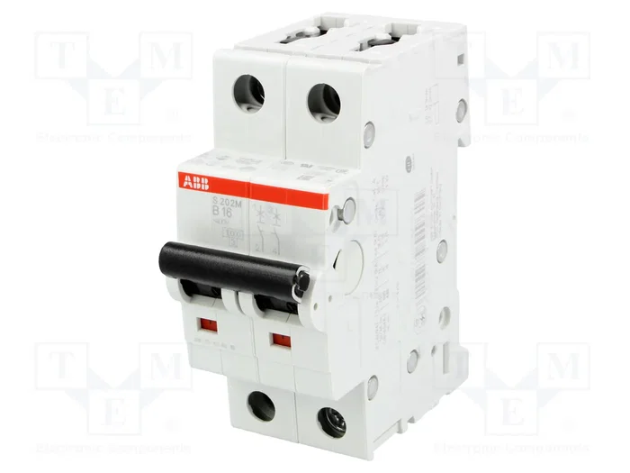 ABB S200M S202M-B16 Interruptor Magnetotérmico 16A 2 Polos ABB S200M S202M-B16 Interruptor Magnetotérmico 16A 2 Polos