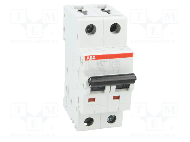 ABB S200M S202M-B16 Interruptor Magnetotérmico 16A 2 Polos ABB S200M S202M-B16 Interruptor Magnetotérmico 16A 2 Polos