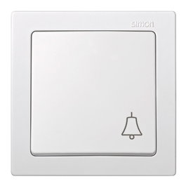 Simon Pulsador de superficie Simon73 Loft blanco con campana grabada