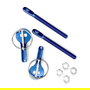 Occ Motorsport Kit Cierre Capot Tipo Muelle Azul OCCRC002 - Acero Inoxidable, Pareja, Estilo Racing