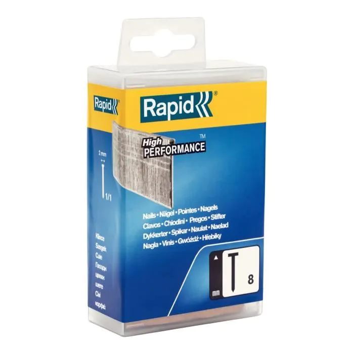 Rapid Clavos brad 8 / 15 mm galvanizados, 5700 uds