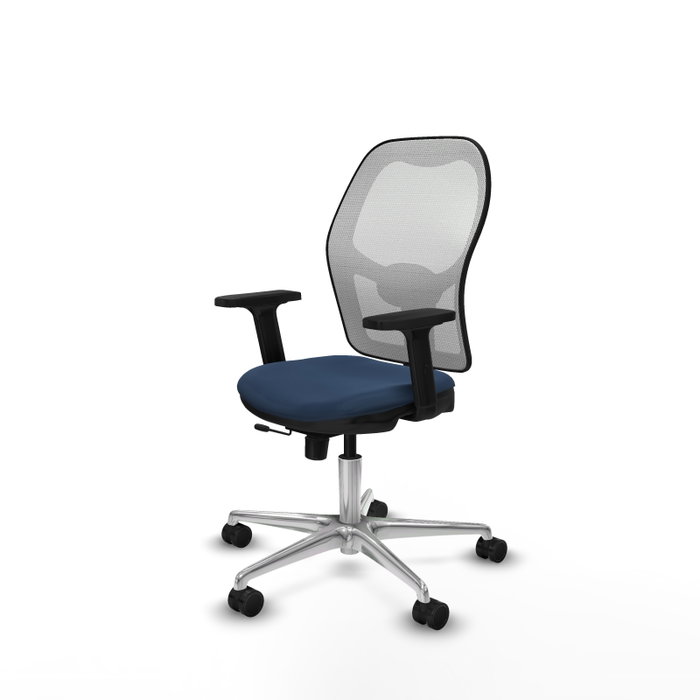 PIQUERAS Y CRESPO Silla de oficina Jorquera con mecanismo Sincro/Traslack Azul marino y Blanco PIQUERAS Y CRESPO Silla de oficina Jorquera con mecanismo Sincro/Traslack Azul marino y Blanco