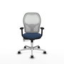 PIQUERAS Y CRESPO Silla de oficina Jorquera con mecanismo Sincro/Traslack Azul marino y Blanco