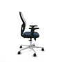 PIQUERAS Y CRESPO Silla de oficina Jorquera con mecanismo Sincro/Traslack Azul marino y Blanco