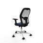 PIQUERAS Y CRESPO Silla de oficina Jorquera con mecanismo Sincro/Traslack Azul marino y Blanco