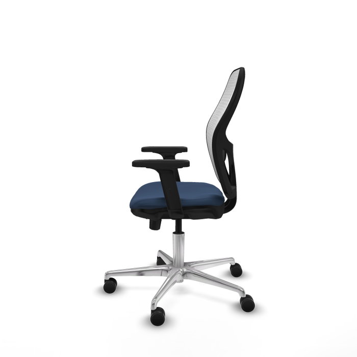 PIQUERAS Y CRESPO Silla de oficina Jorquera con mecanismo Sincro/Traslack Azul marino y Blanco PIQUERAS Y CRESPO Silla de oficina Jorquera con mecanismo Sincro/Traslack Azul marino y Blanco