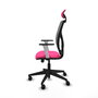 PIQUERAS Y CRESPO Silla de oficina Motilla con mecanismo Sincro/Traslack, Rosa y Gris