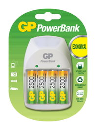 GP Cargador 4 Pilas AA/ AAA/9V-Powerbank PB11GS250-2UW4=G265