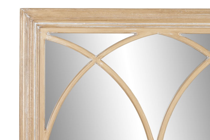 DKD Home Decor Espejo de Paulownia y Cristal Ventana Natural 97x4x127 cm DKD Home Decor Espejo de Paulownia y Cristal Ventana Natural 97x4x127 cm
