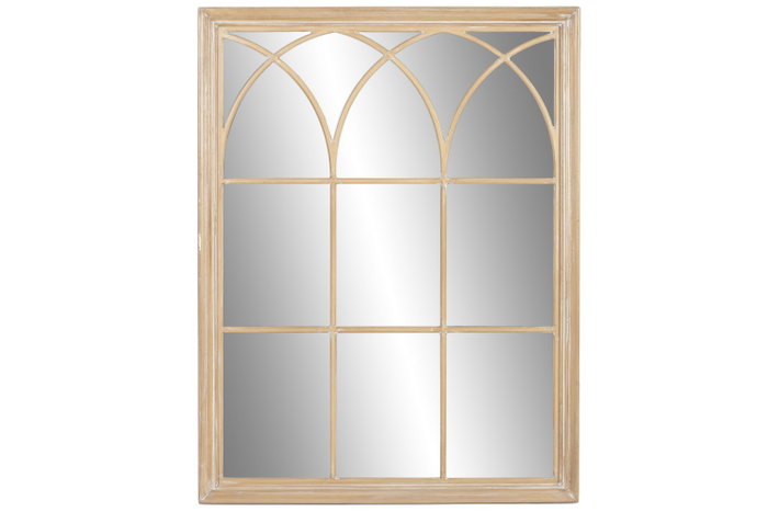 DKD Home Decor Espejo de Paulownia y Cristal Ventana Natural 97x4x127 cm DKD Home Decor Espejo de Paulownia y Cristal Ventana Natural 97x4x127 cm