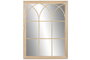 DKD Home Decor Espejo de Paulownia y Cristal Ventana Natural 97x4x127 cm