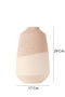 Aberto Design BK001 Maceta Decorativa de Cerámica Pintada a Mano, Beige (17x29 cm)