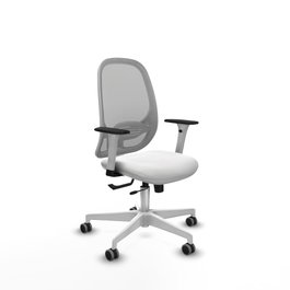 PIQUERAS Y CRESPO Silla de oficina Cilanco con mecanismo Sincro/Traslack Blanco/Gris