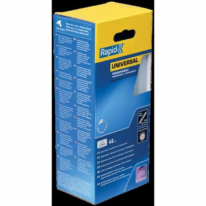 Rapid Pegamento de Alto Flujo Transparente 12 mm x 48 barras