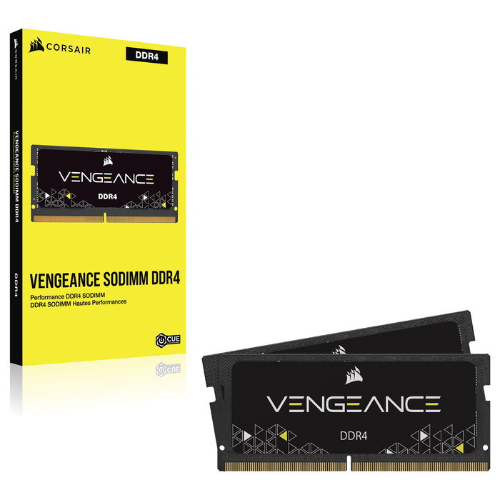 Corsair Vengeance 16GB Kit (2x8GB) DDR4 SO-DIMM 2666MHz, CMSX16GX4M2A2666C18, para portátiles, Negro