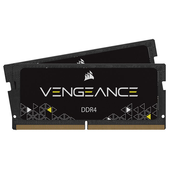 Corsair Vengeance 16GB Kit (2x8GB) DDR4 SO-DIMM 2666MHz, CMSX16GX4M2A2666C18, para portátiles, Negro