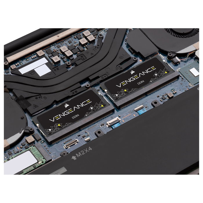 Corsair Vengeance 16GB Kit (2x8GB) DDR4 SO-DIMM 2666MHz, CMSX16GX4M2A2666C18, para portátiles, Negro