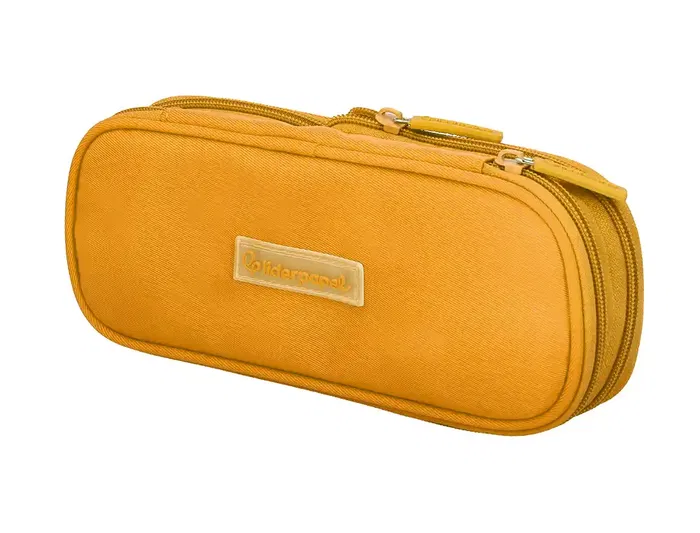 Liderpapel Estuche Portatodo Color Pop - 2 Cremalleras, Compartimento Extensible, 230x60 mm - Surtido de 5 Colores (Negro, Fucsia, Turquesa, Azul, Amarillo)