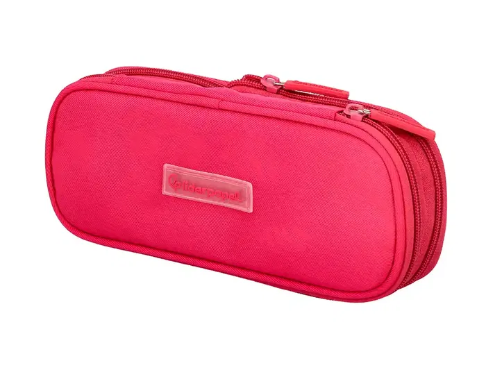 Liderpapel Estuche Portatodo Color Pop - 2 Cremalleras, Compartimento Extensible, 230x60 mm - Surtido de 5 Colores (Negro, Fucsia, Turquesa, Azul, Amarillo)