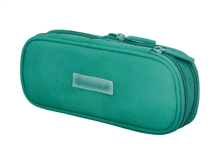 Liderpapel Estuche Portatodo Color Pop - 2 Cremalleras, Compartimento Extensible, 230x60 mm - Surtido de 5 Colores (Negro, Fucsia, Turquesa, Azul, Amarillo)