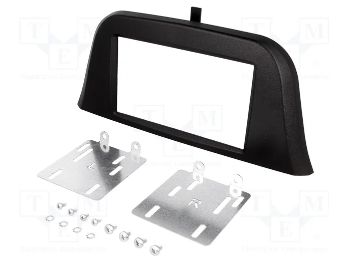 PER.PIC. Bastidor de montaje de radio 2 DIN para Iveco Daily, negro