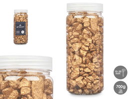 Giftdecor Bote Piedra Metalizada Oro 700g con Piedras de 10-20 mm (Set de 12)