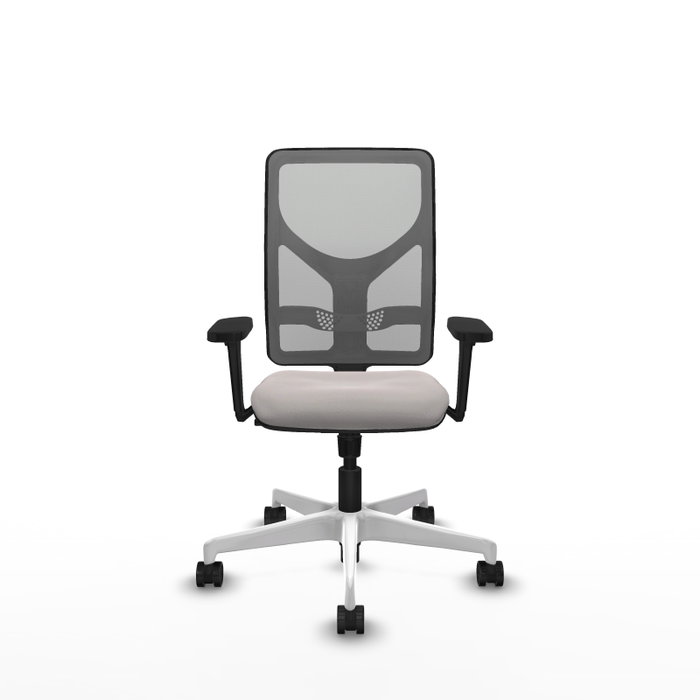 PIQUERAS Y CRESPO Silla de Oficina Motilla con Mecanismo Sincro, Blanco y Gris PIQUERAS Y CRESPO Silla de Oficina Motilla con Mecanismo Sincro, Blanco y Gris