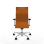 PIQUERAS Y CRESPO Sillón Albacete Naranja con Mecanismo Sincro y Base de Aluminio