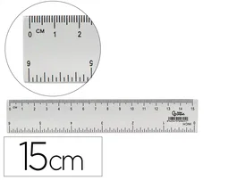 Liderpapel Regla Transparente Plástico 15 cm Medidas Exactas
